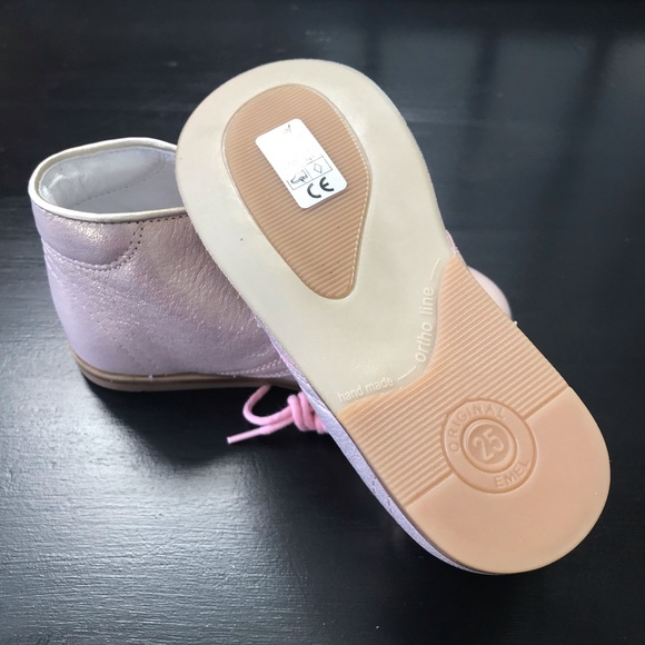 NWT Emel, metallic pink European toddler boots. Size 25 EU/ 8 US. - Picture 6 of 7